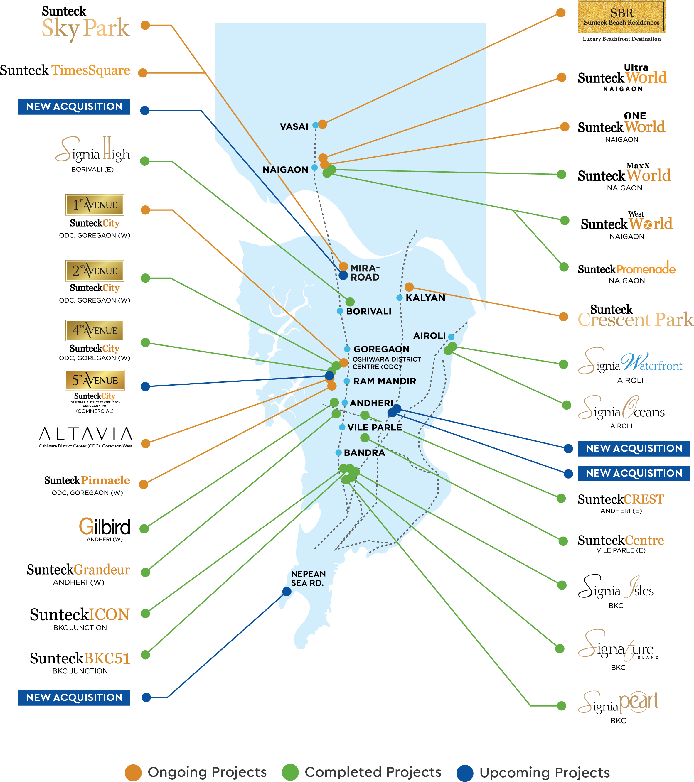 Sunteck projects across Mumbai