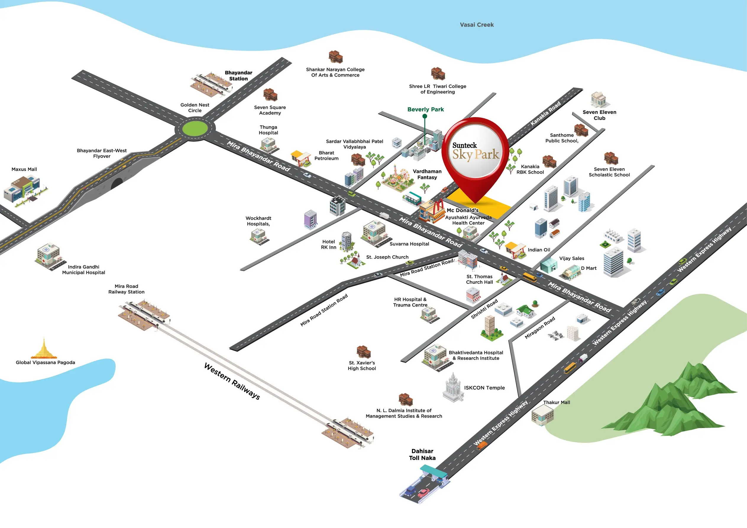 Sunteck SkyPark location map
